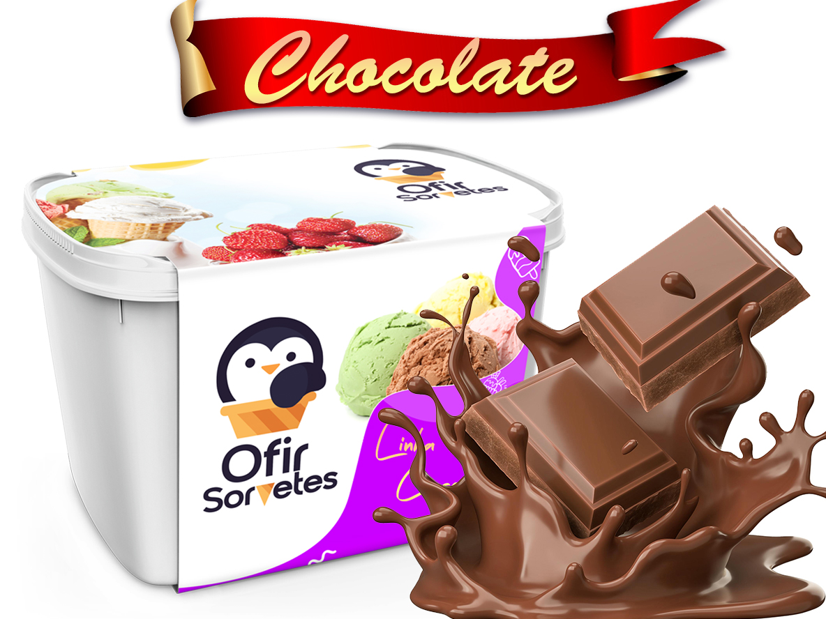 Sorvete Chocolate Linha Caseiros Pote 2L.