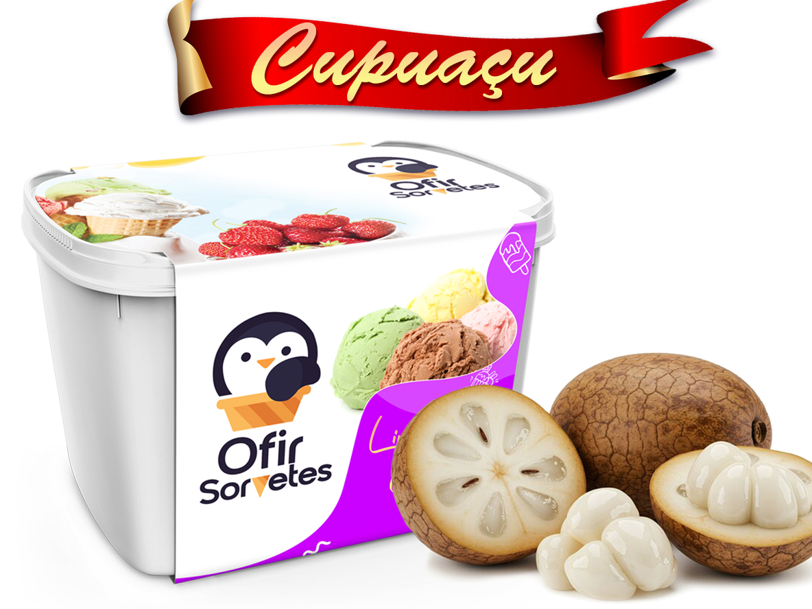 Sorvete Cupuaçu Caseiros Pote 2L.
